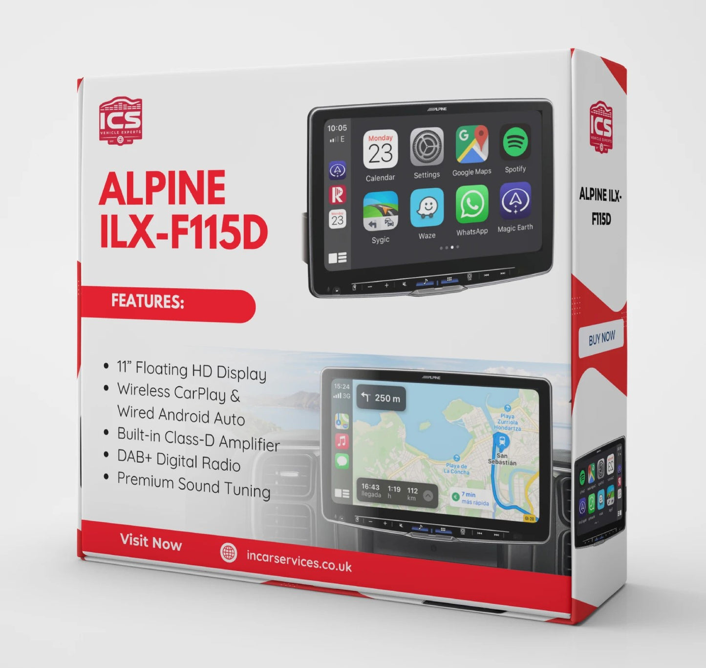 AlpineiLX-F115DHalo11–11″FloatingHDMediaReceiver