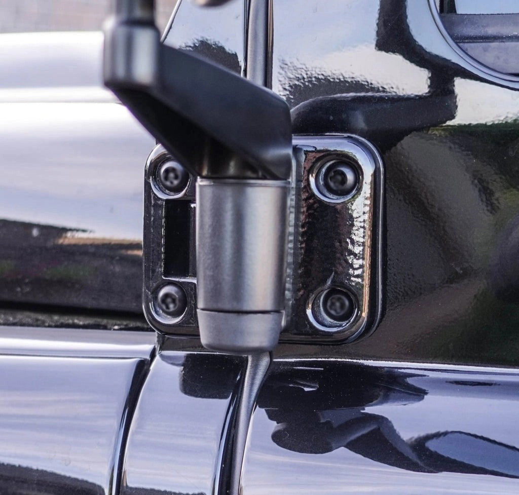 LandRoverDefenderBlackStainlessSteelBespokeSecurityDoorHingeBolts