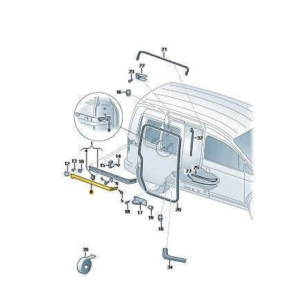 VWCaddy2018N/SSlidingRailCover