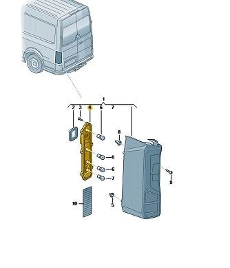 VWCrafter2017OnwardsLeftRearLampBulbHolder
