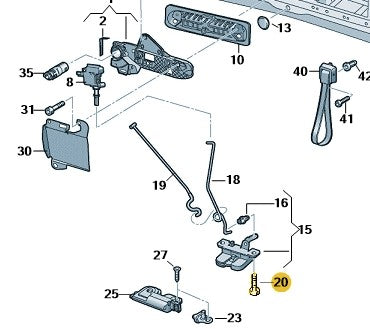 VWTransporter2003OnwardsLidLockBolt
