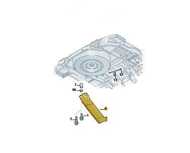 VWTransporter2003OnwardsSpareWheelBracketandFixings17″wheel