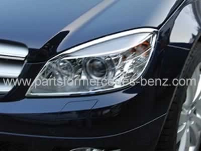 W204C-Class2008-2011ChromeHeadLightSurrounds(Pair)