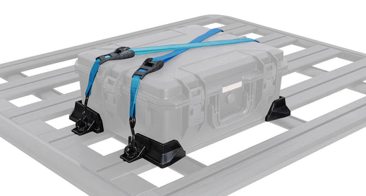 4-cornerkitwithZwiftlockringsandstrapsforattachingitemstotheroofrack.RHINO-RACK