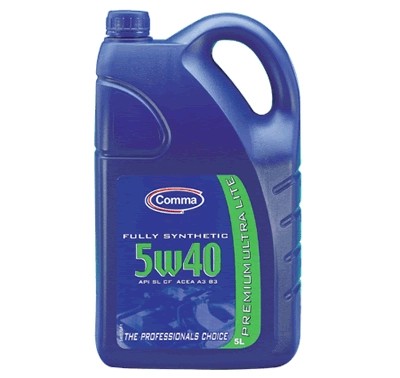 5LitresofCommaPremiumUltraLite5w-40FullySyntheticOil
