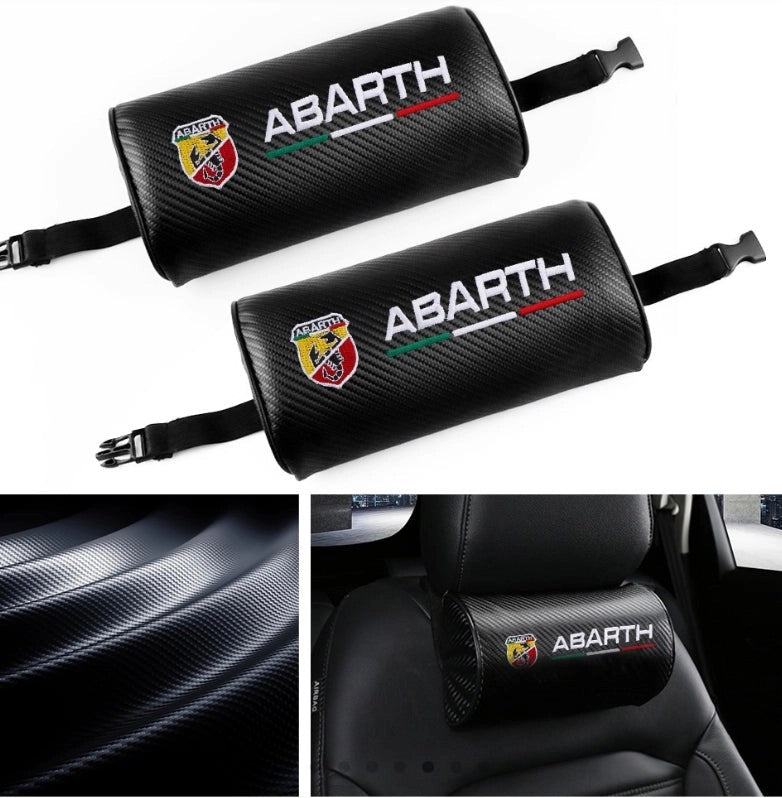 AbarthCarHeadrestPillowsx2