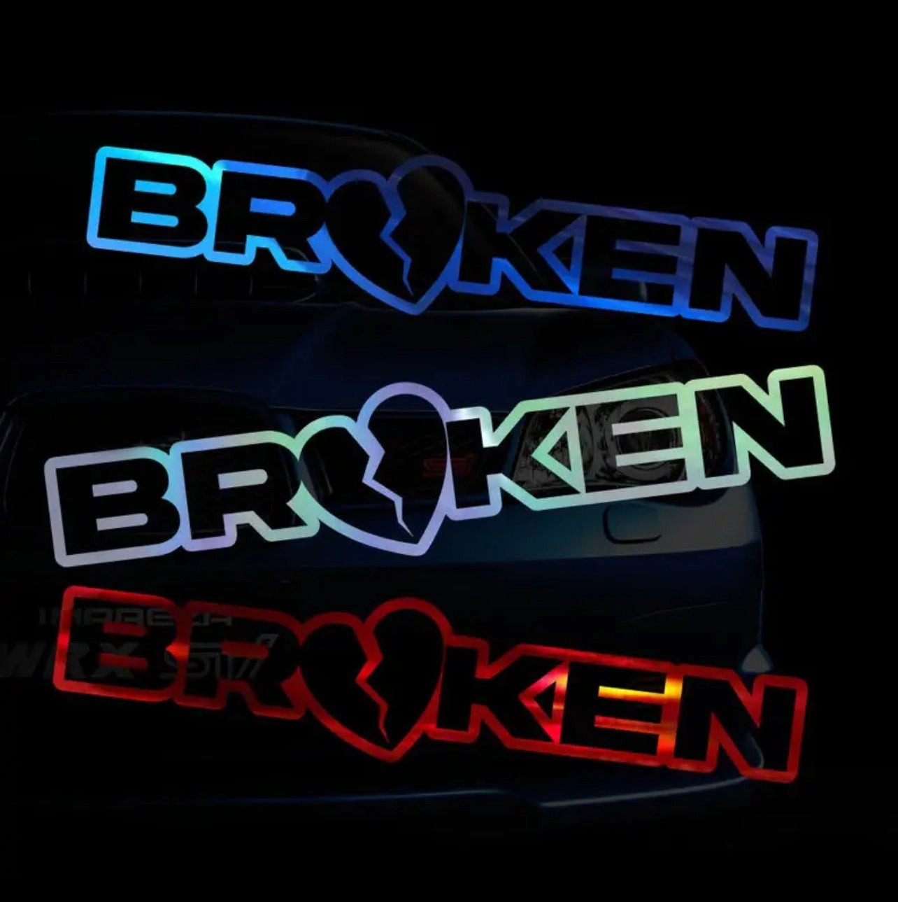 BrokenVinylCarSticker(AllColours&Sizes)
