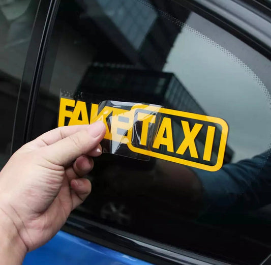 FakeTaxiVinylCarSticker(AllColours&Sizes)