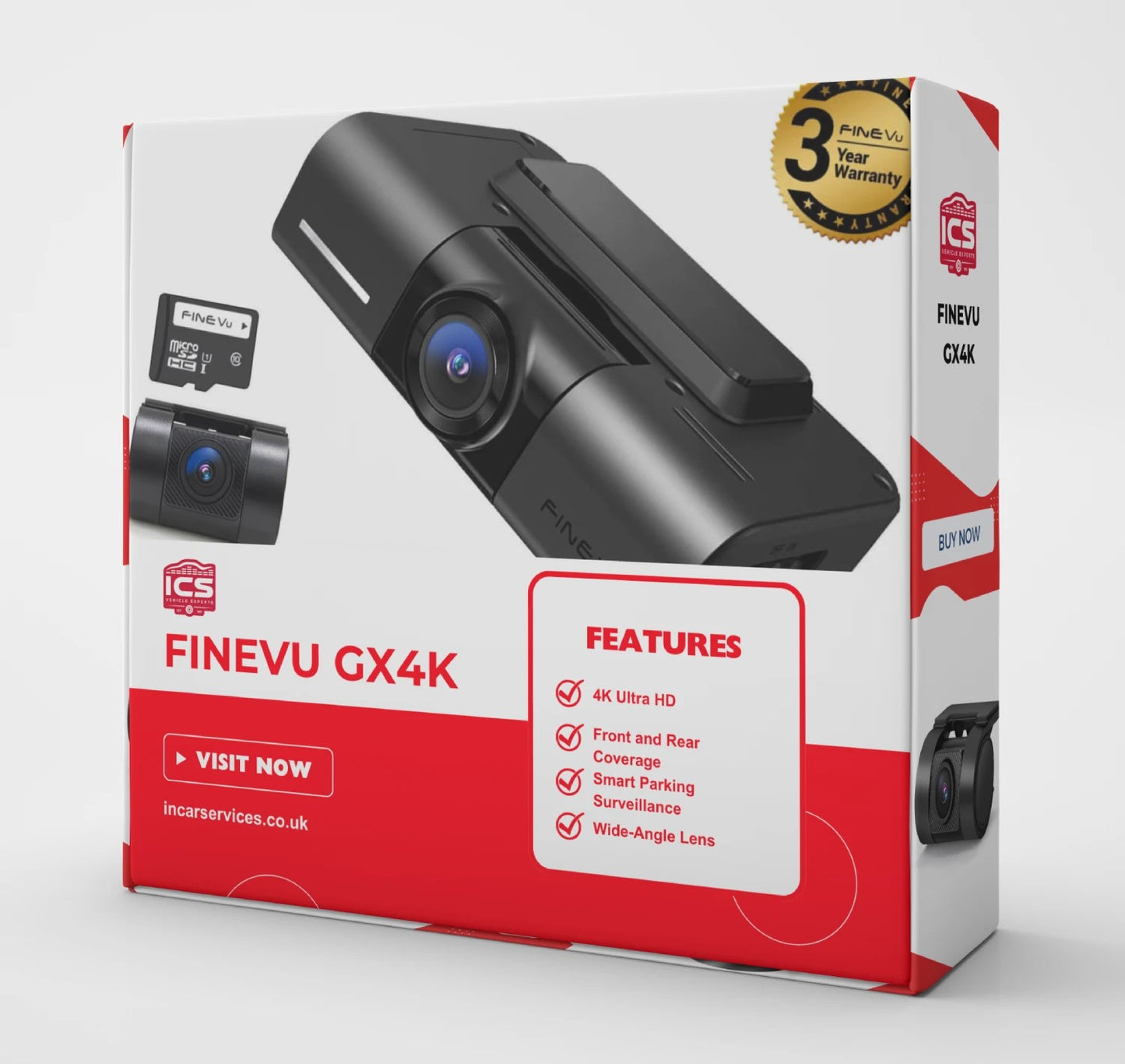 FineVuGX4KFrontandRearUHDDashCamBundle