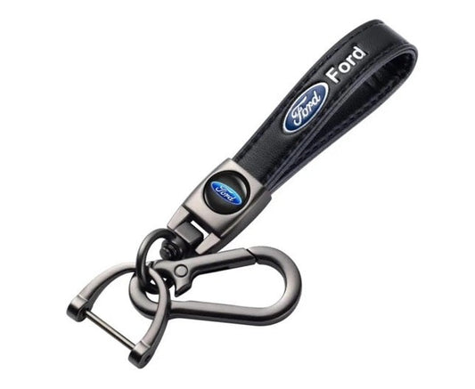 FordMetalCarKeyringwithLeatherStrap