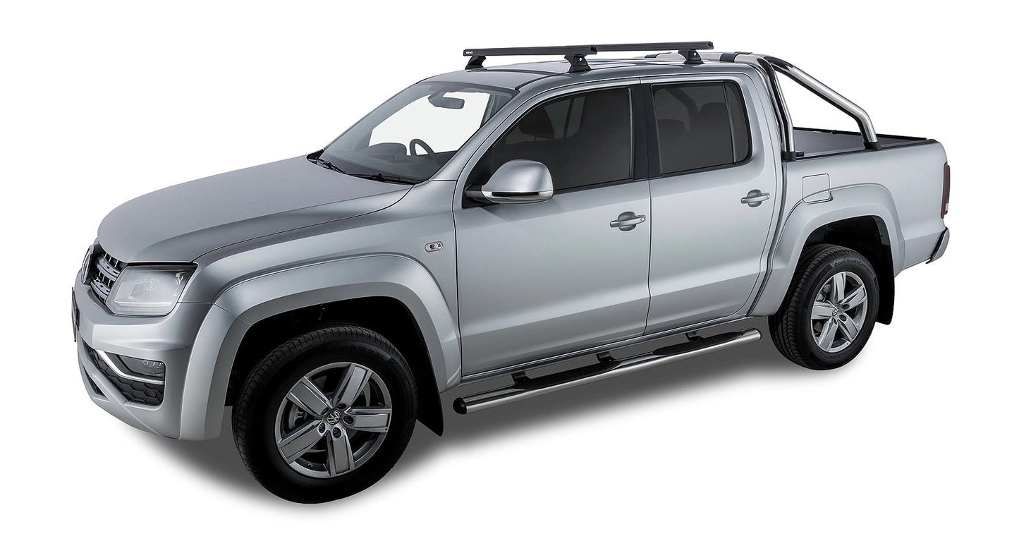 Kit2LoadBarsblack1375mmHeavyDutywithRCHfeetVolkswagenAmarok2H2011-2023-RHINO-RACK