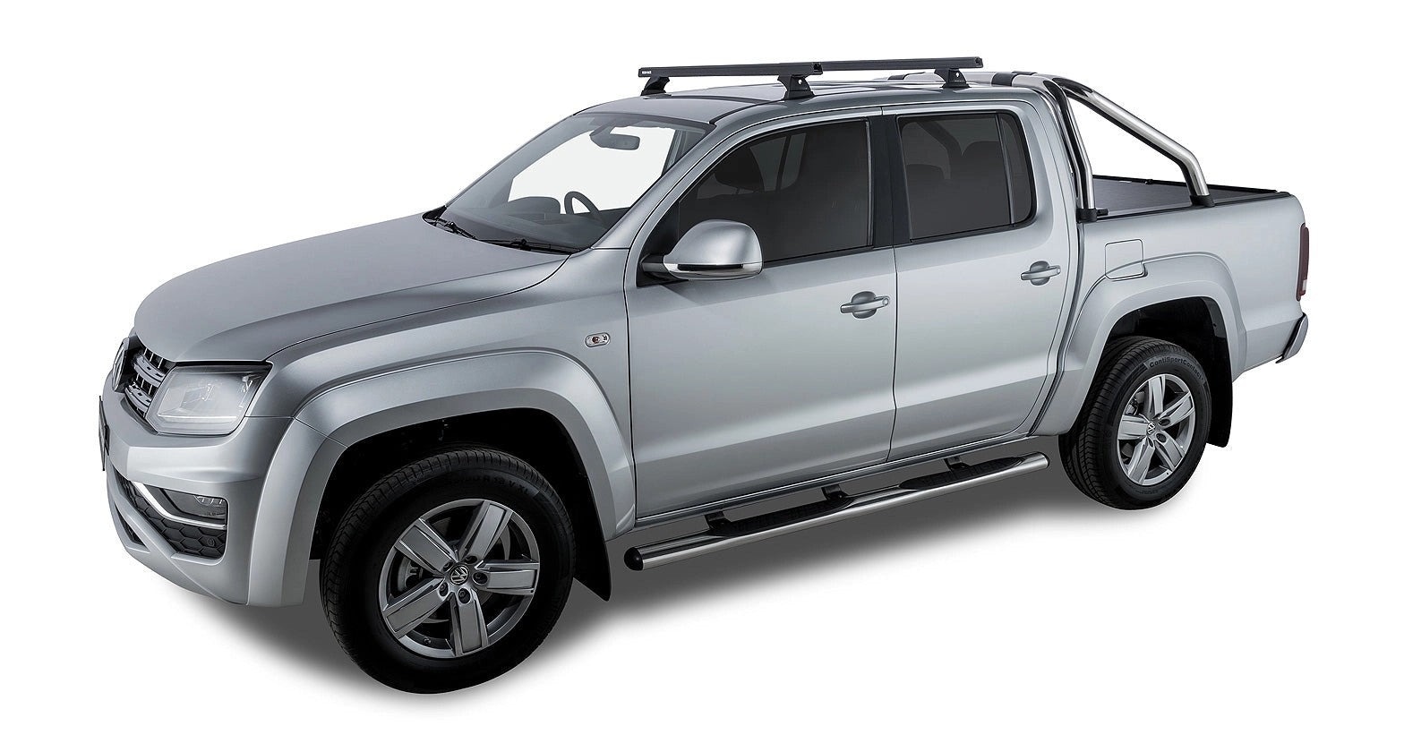 Kit2LoadBarsblack1375mmHeavyDutywithRCHfeetVolkswagenAmarok2H2011-2023-RHINO-RACK
