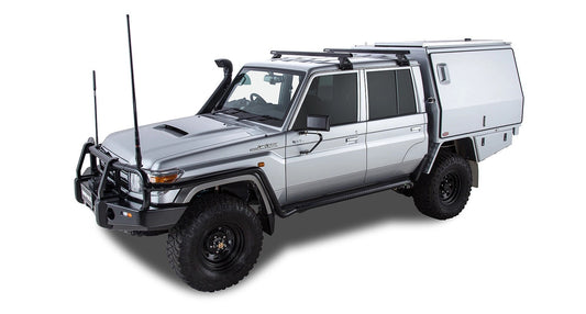 Kit2LoadBarsblackHeavyDuty1500mmwithRL110feetforToyotaLandCruiser79series2007+-RHINO-RACK