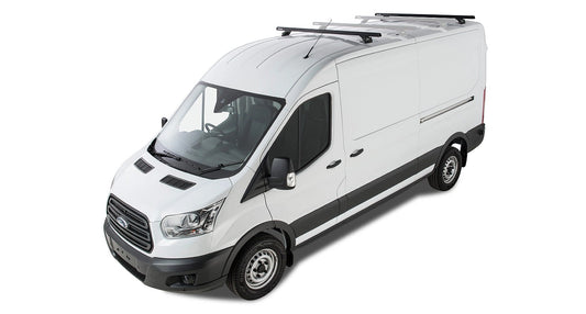 Kit2LoadBarsblackHeavyDuty1800mmwithRLTPfeetforFordTransit2014+-RHINO-RACK
