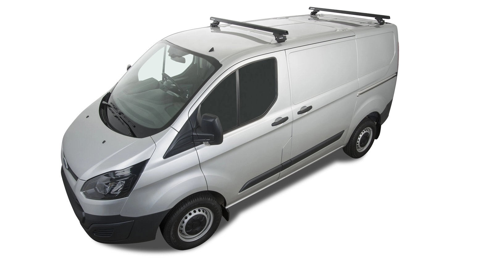 Kit2LoadBarsblackHeavyDutywithRLTPfeetFORDTRANSITCUSTOM2014+-RHINO-RACK