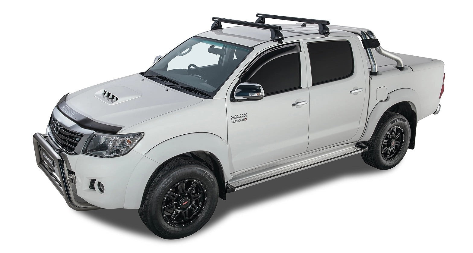 Kit2LoadBarsHeavyDutyNoire1375mm2500seriesToyotaHiluxVigo2005-2015-RHINO-RACK