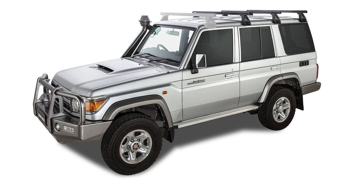 Kit3LoadBarsblackHeavyDuty1500mmwithRL150feetforToyotaLandCruiser76series2007+-RHINO-RACK