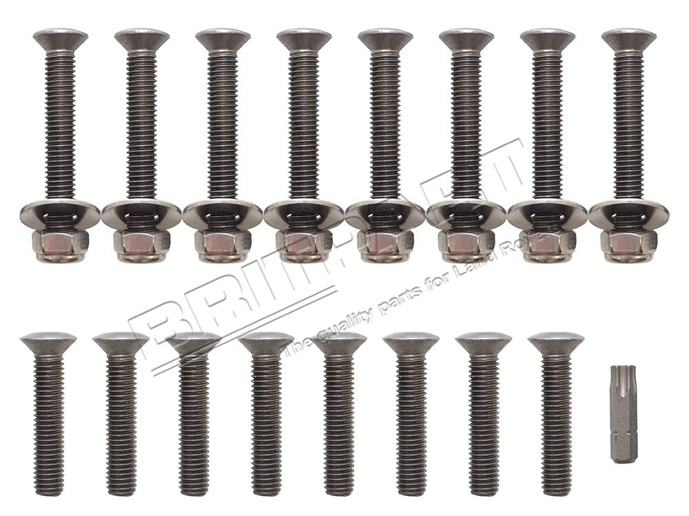 LANDROVERDEFENDER90/110/130STAINLESSSTEELFRONTDOORBOLTKIT-DA1132P.