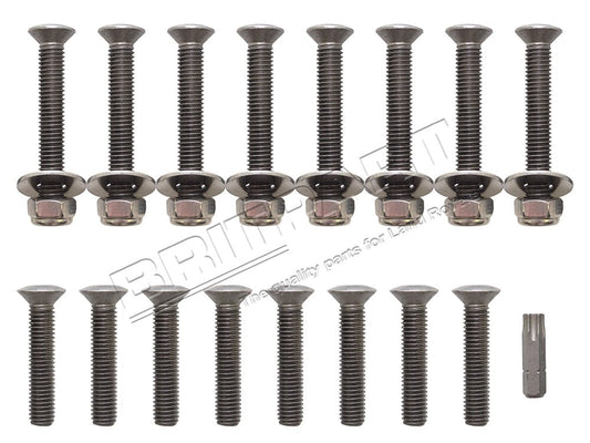 LANDROVERDEFENDER90/110/130STAINLESSSTEELFRONTDOORBOLTKIT-DA1132P.