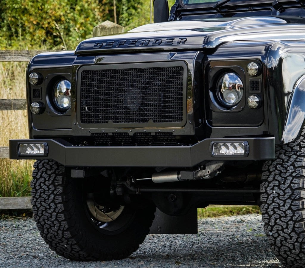 LandRoverDefenderCrankedLazerFrontBumper-StainlessSteel-4mm