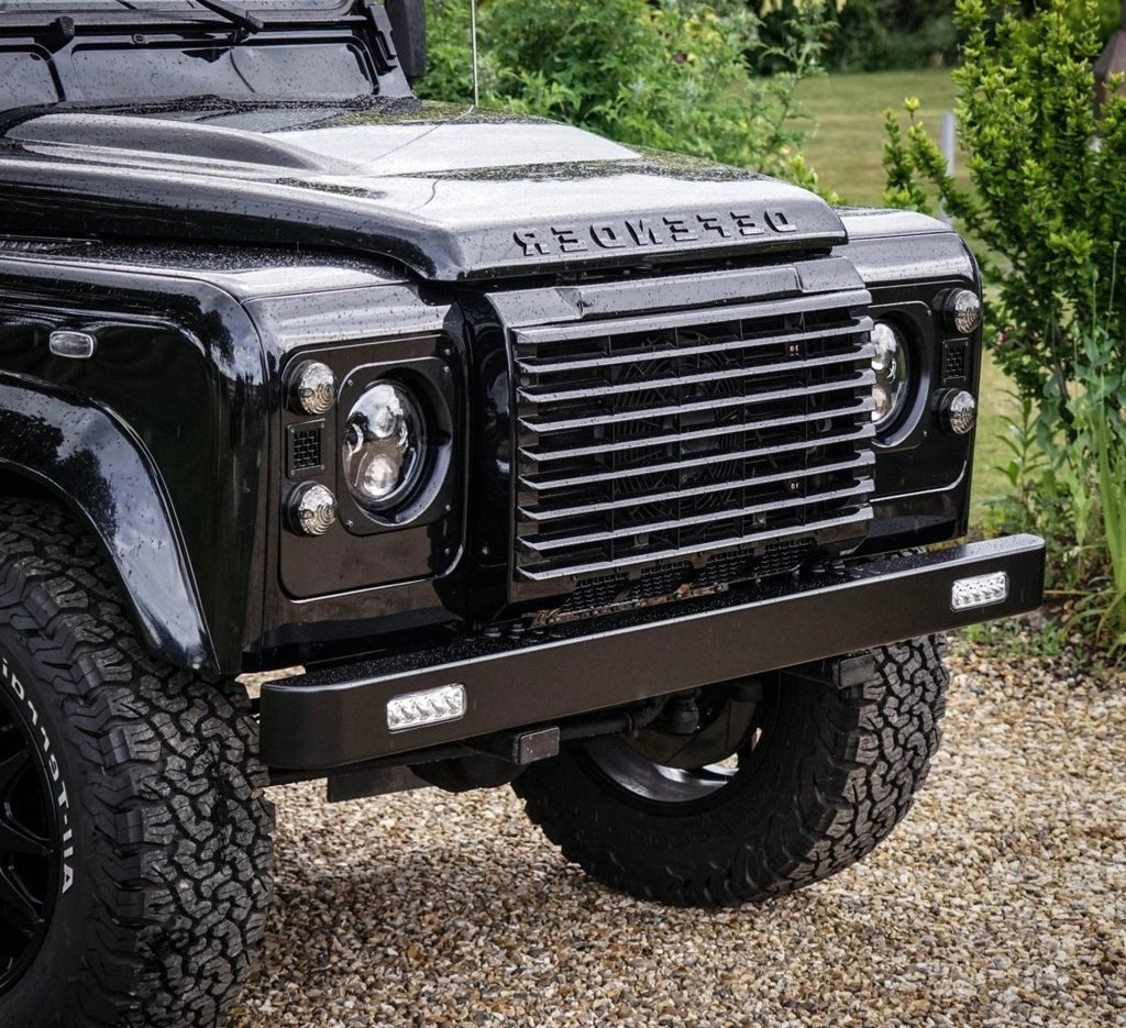 LandRoverDefenderStainlessSteelTwinLEDDRLFrontBumper-4mm