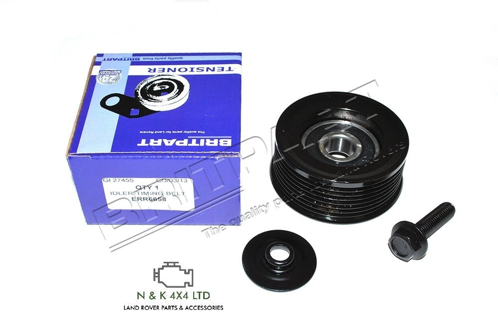 LANDROVERDEFENDERTD5&DISCOVERY2TD5DRIVEBELTIDLERPULLEY-ERR6658.