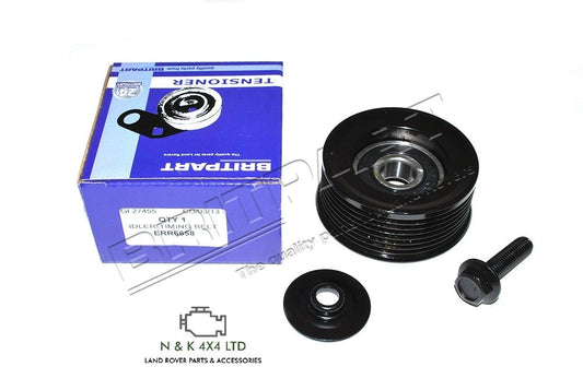 LANDROVERDEFENDERTD5&DISCOVERY2TD5DRIVEBELTIDLERPULLEY-ERR6658.