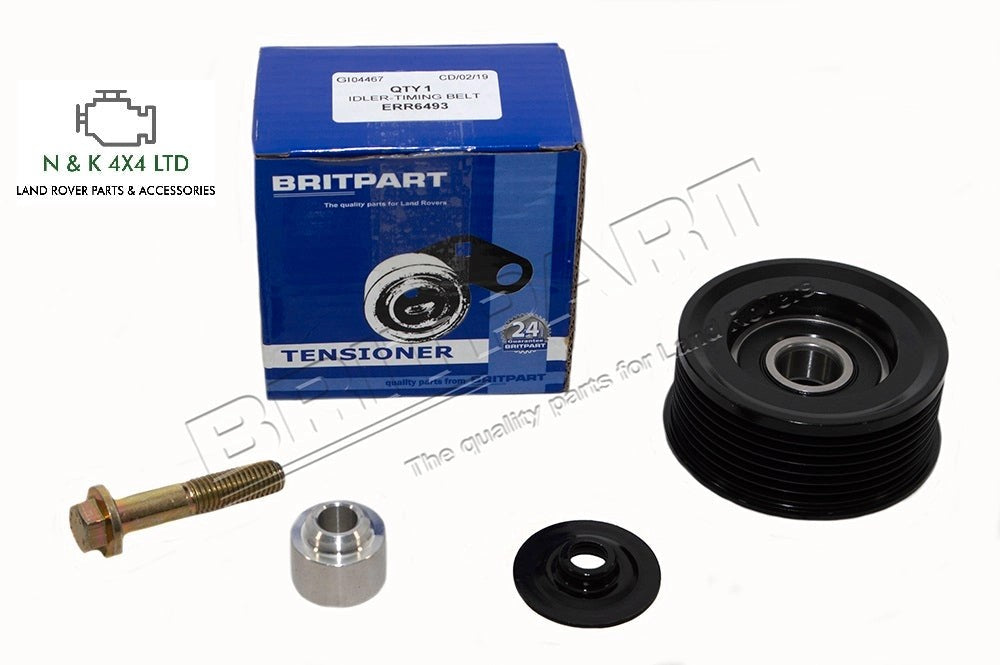 LANDROVERDEFENDERTD5&DISCOVERY2TD5DRIVEBELTIDLERPULLEYKIT-ERR6493.