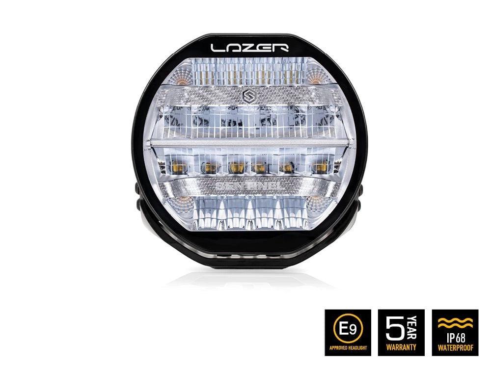 LAZERLAMPSSentinel9"Chrome-SlimMount—LEDAuxiliaryHeadlight"