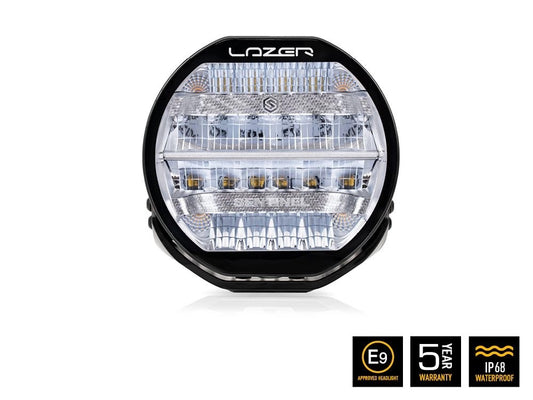 LAZERLAMPSSentinel9"Chrome-SlimMount—LEDAuxiliaryHeadlight"