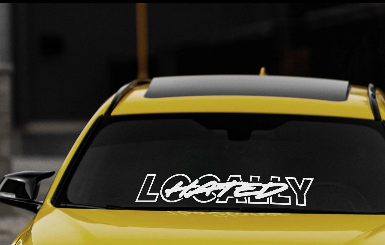LocallyHatedVinylCarSticker(AllColours&Sizes)