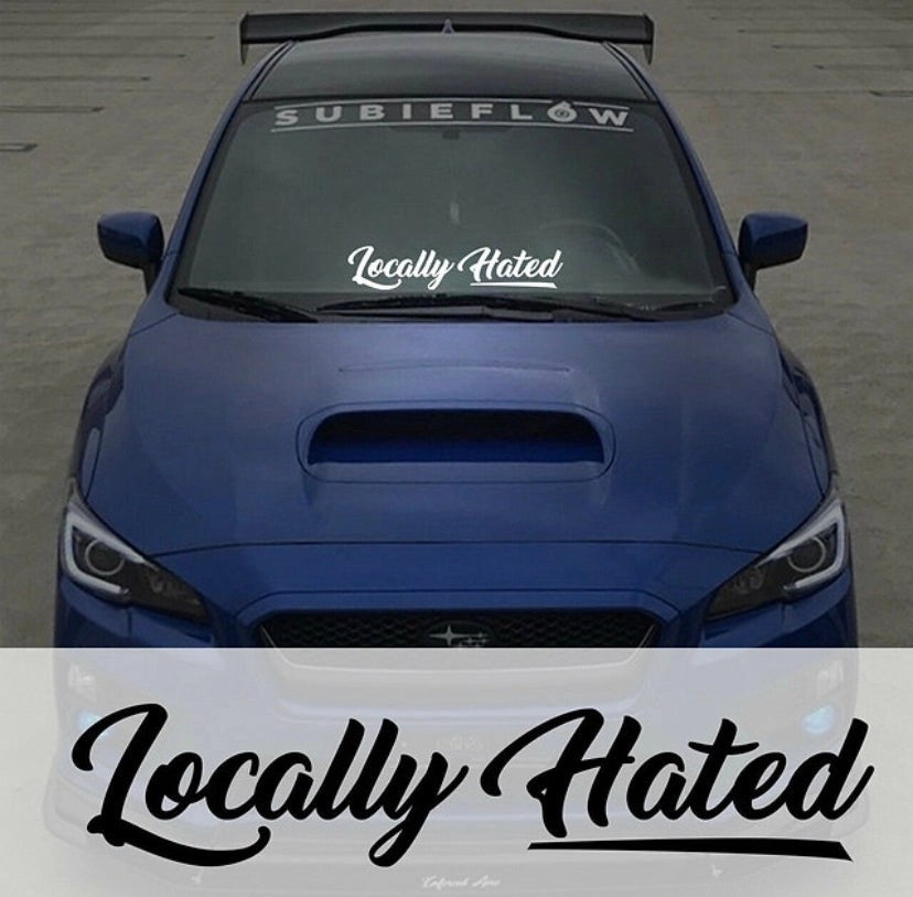 LocallyHatedVinylCarSticker(AllColours&Sizes)