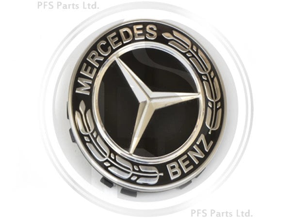 MercedesAlloyWheelCentre/HubCap,(LaurelWreath,Black)