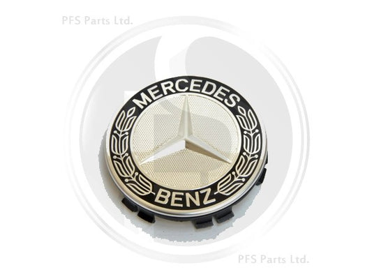 MercedesAlloyWheelCentre/HubCap,(LaurelWreath,Black)
