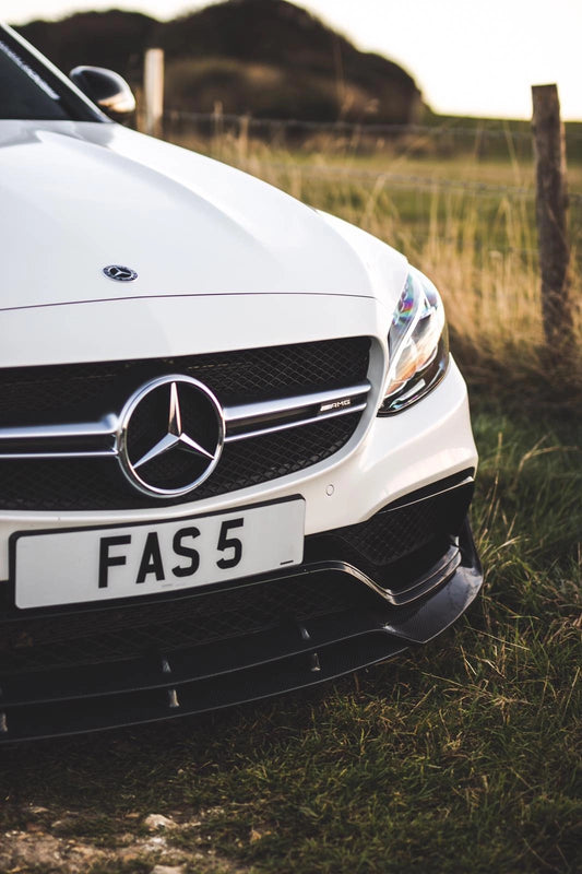 MercedesC63W205SaloonBrbsStyleCFFrontSplitter