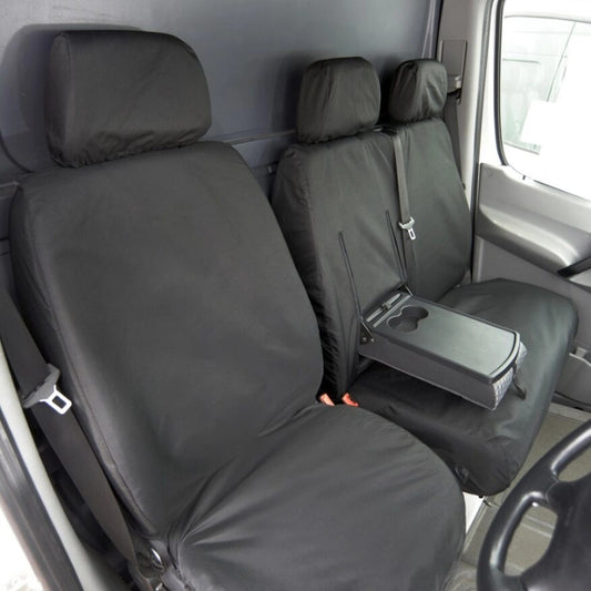 MercedesSprinterVan2006-2018TailoredSeatCovers-ThreeFrontSeatsWithWorkTray