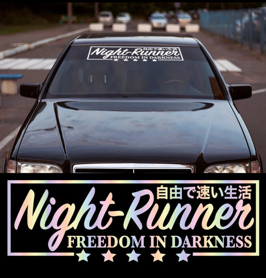 NightRunnerJDMVinylCarSticker(AllColours&Sizes)
