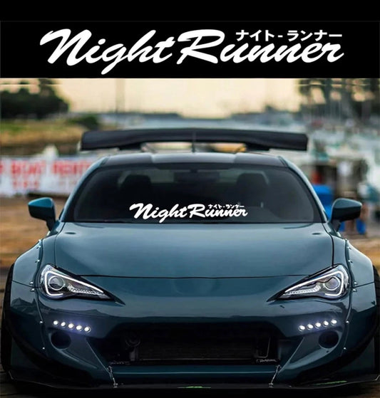 NightRunnerJDMVinylCarSticker(AllColours&Sizes)