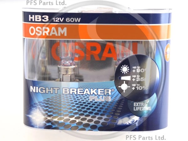 OsramNightbreakerHB3Bulb+90%MoreLight–BulbsTWINPACK