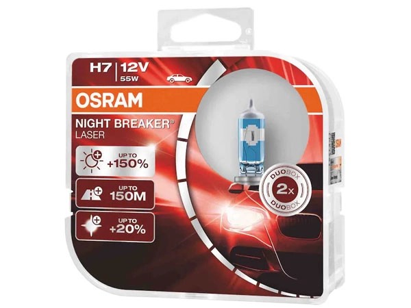 OsramNightbreakerPlusH7Laser+150%–BulbsTWINPACK