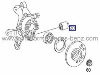 R129SL1989-2001RearWheelCarrierBush