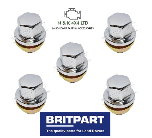 RANGEROVERP38/DISCOVERY2STAINLESSCAPPEDALLOYWHEELNUTSSET(X5)-ANR3679.