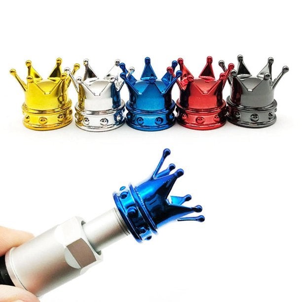 Setof4CrownTyreValveCaps