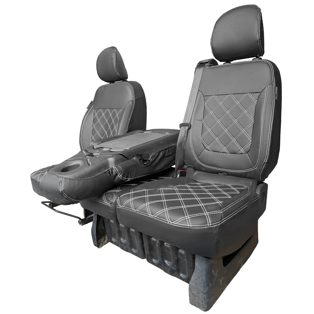 VauxhallVivaroVan2014-2019LeatheretteSeatCovers-ThreeFrontSeatsFoldingMiddleSeat