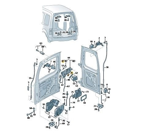 VWCaddy2004-2020LockRodClip7H0827312