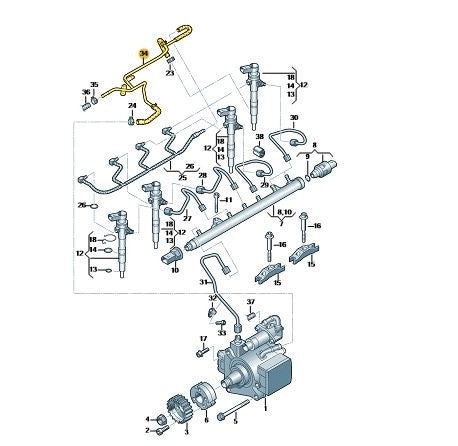VWCaddy2011-2020DieselFuelLine
