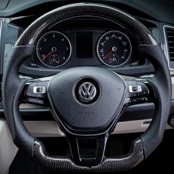 VWCarbonFibreAndLeatherSteeringWheel