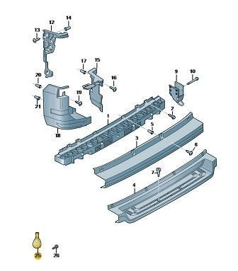 VWCrafter2017OnwardsRearBumperCentreSectionFittingKit