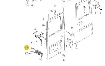 VWLT1997-2007RearDoorHinge