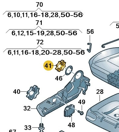 VWTransporter/Camper2003–15SeatSettingKnobandSpacerRing(Anthracite)